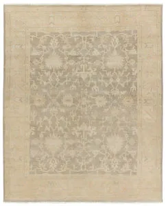Product Image 1 for Verity Hand-Knotted Floral Beige / Light Gray Rug 18" x 18" from Jaipur 