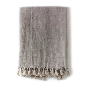 Product Image 1 for Montauk Linen King Blanket - Natural from Pom Pom at Home