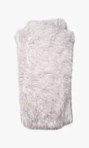 Ivory Loloi Pete Throw folded, showcasing its soft, fluffy texture and plush pile in a 50x60 inch size