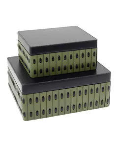 Product Image 1 for Cuoio Box, Set of 2 from Currey & Company