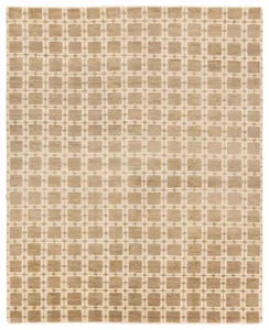 Product Image 1 for Japera Hand Knotted Geometric Sage/Cream Rug from Jaipur 