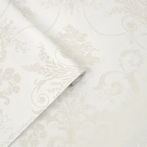 Product Image 1 for Laura Ashley Josette White Damask Shimmer Wallpaper from Graham & Brown