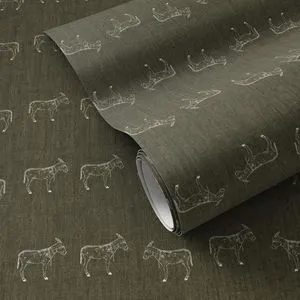 Product Image 1 for Burros Olive Night I Wallpaper by Paul Meyer from Four Hands