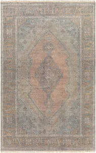 Product Image 1 for Nirvana Hand-Knotted Dusty Coral / Beige Rug - 9' x 12' from Surya