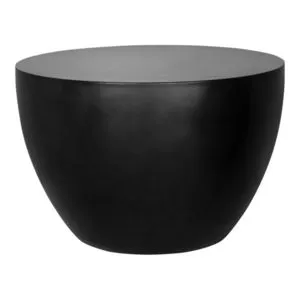 Dark concrete Insitu Side Table with smooth, rounded drum-like shape and minimalist design