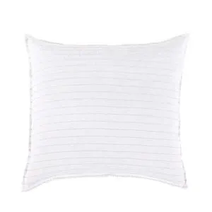 Product Image 1 for Blake Striped Linen Euro Sham - White /  Ocean from Pom Pom at Home