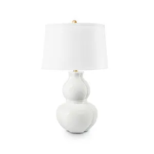 Product Image 1 for Sandar Lamp with Shade 17-inch White Linen from Villa & House