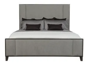 Product Image 3 for Linea Upholstered Cerused Charcoal Panel Bed from Bernhardt Furniture