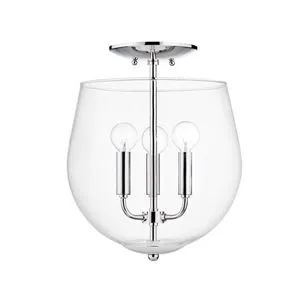 Product Image 1 for Bobbi 3 Light Semi Flush Mount from Mitzi