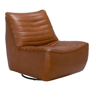 Product Image 1 for Mcclain Roche Tan Leather Swivel Single Sofa from Noir