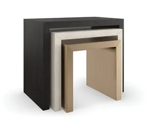 Product Image 3 for Contrast Cinder Birch Nesting Tables from Caracole