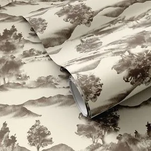 Product Image 1 for Abundance Taupe Night Wallpaper from Four Hands