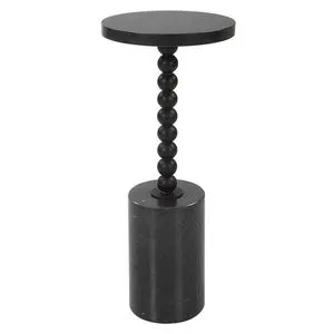 Product Image 1 for Bead Black Marble Mini Drink Table from Uttermost