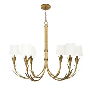 Product Image 1 for River Reed Basin Antique Gold Leaf Small Chandelier from Regina Andrew Design