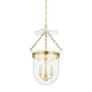 Product Image 1 for Rousham 3-Light Aged Brass Lantern from Hudson Valley