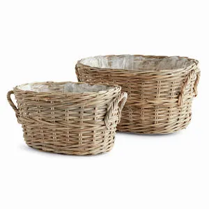 Product Image 1 for Normandy Oval Basket Planters, Set Of 2 from Napa Home And Garden