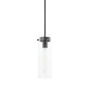 Product Image 1 for Haisley Small Bronze Clear Glass Cylinder Pendant Light from Mitzi