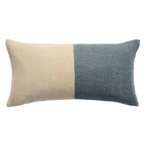 Product Image 1 for Neem X Abdul Handmade Solid Natural / Blue Pillow from Jaipur 