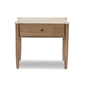 Product Image 1 for Joah Antique White Marble Nightstand from Four Hands