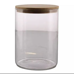 Product Image 1 for Finn Canister - Glass with Wood Lid from Homart