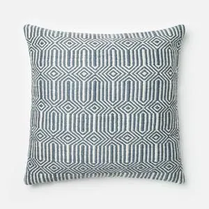 Product Image 3 for Indoor / Outdoor Blue / Ivory Pillow Cover from Loloi