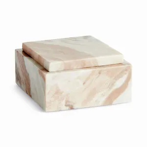 Product Image 1 for Jaqueline Marble Square Lidded Box Short from Napa Home And Garden