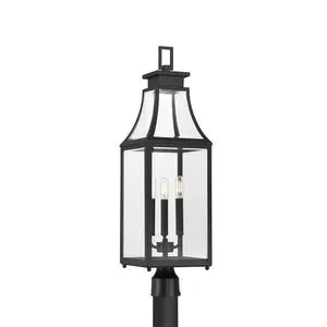 Product Image 1 for Emery 3-Light Outdoor Post Lantern in Matte Black from Savoy House 