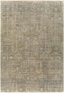 Product Image 1 for Reign Hand-Knotted Sage / Beige Rug - 6' x 9' from Surya