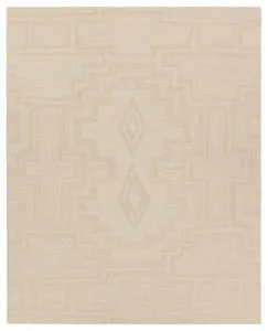 Product Image 1 for Aterian Handmade Medallion Light Gray / Cream Rug 10' x 14' from Jaipur 