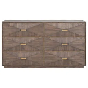 Product Image 6 for Wynn 6-Drawer Acacia Double Dark Wood Dresser from Essentials for Living