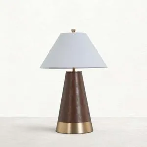 Product Image 1 for Milo Brown Leather Table Lamp from Gabby