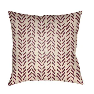 Product Image 1 for Textures Burgundy Outdoor Pillow from Surya