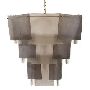 Product Image 1 for Aurora Large Clear and Smoke Seeded Glass Chandelier from Jamie Young