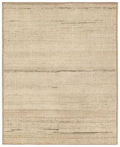 Product Image 1 for Andar Handknotted Striped Taupe Rug from Jaipur 
