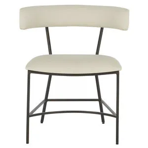 Matlock Dining Chair front view showcasing the full seat and curved backrest