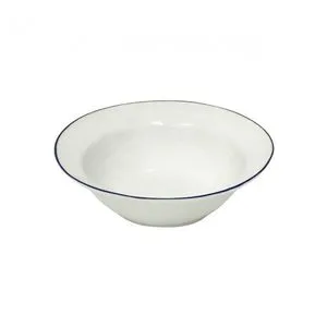 Product Image 1 for Beja Ceramic Stoneware Serving Bowl - White & Blue from Costa Nova