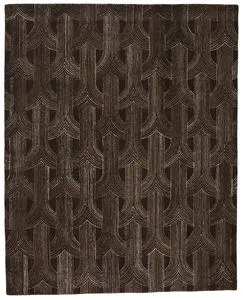 Product Image 4 for Verde Home by Manhattan Handmade Trellis Dark Brown/ Ivory Rug from Jaipur 