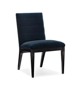 Product Image 1 for Blue Velvet Modern Edge Side Chair from Caracole