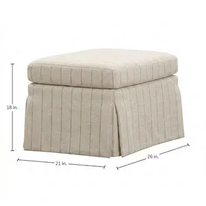 Product Image 1 for Amber Falls Skirted Upholstered Ottoman from Gabby