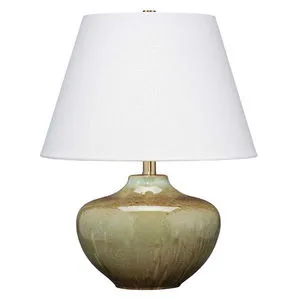 Product Image 1 for Monroe Olive Green Ceramic Table Lamp from Jamie Young