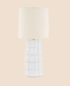Product Image 1 for Maisie Ruffled Ceramic Table Lamp from Mitzi