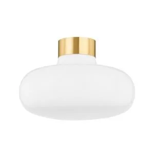 Product Image 1 for Eliana 1-Light Modern Aged Brass Bulb Flush Mount from Mitzi