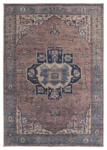 Product Image 6 for Barrymore Medallion Blue/ Dark Brown Rug from Jaipur 