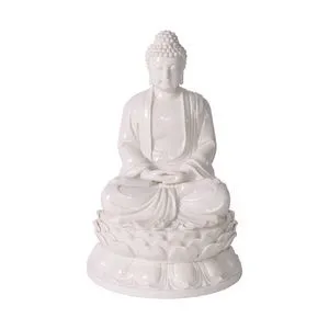 Product Image 1 for White Porcelain Mediating Buddha Statue from Legend of Asia