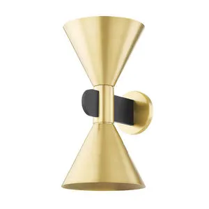 Product Image 1 for Cranston 2-Light Wall Sconce - Aged Brass from Hudson Valley