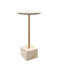 Product Image 1 for Prado Travertine Drinks Table from Currey & Company
