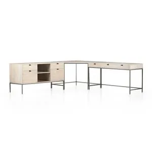 Product Image 1 for Trey Desk System with Filing Credenza from Four Hands