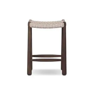 Product Image 1 for Savio Outdoor Bar + Counter Stool - Vintage White from Four Hands