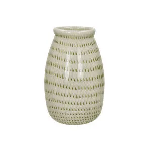 Product Image 1 for Camou Spotted Glass Vase Olive Dia 9.3" from BIDKHome