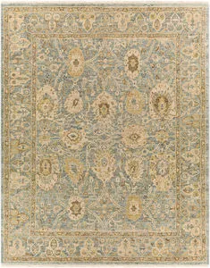 Product Image 1 for Anatolia Hand-Knotted Light Sage / Dark Brown Rug - 8' x 10' from Surya